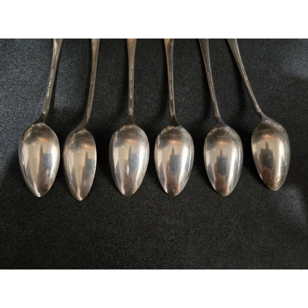 6 Pc Oneida REVERIE Iced Tea Spoons  Nobility Plate 1937 Flatware Silverware